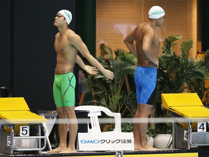自由形短距離に現れた2人の希望。中村克、塩浦慎理の日本記録コンビ。<Number Web> photograph by AFLO