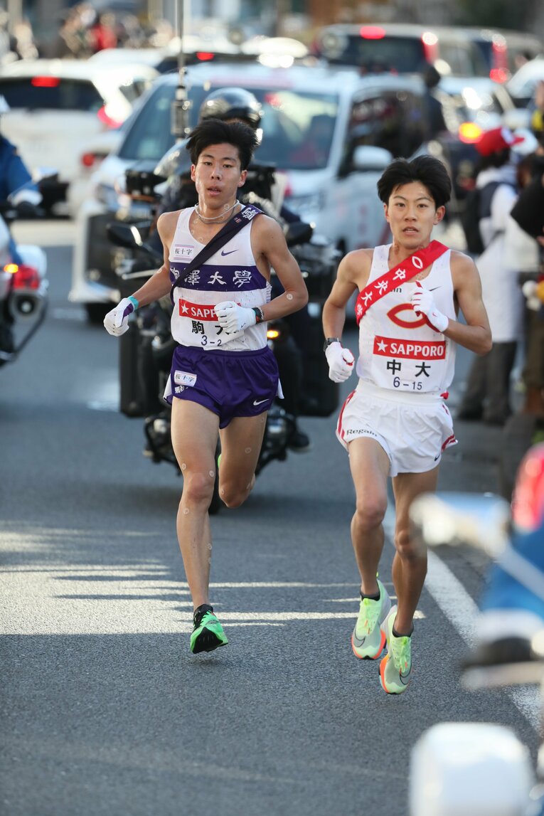 「史上最高の2区」を制した吉居大和（当時・中央大3年生）。2023年箱根駅伝2区 ©JMPA