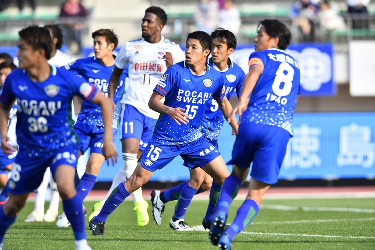 徳島ヴォルティス時代の井筒陸也（15番／2018年）©️J.LEAGUE