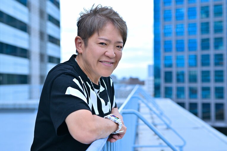 近影のライオネス飛鳥さん　©Hideki Sugiyama