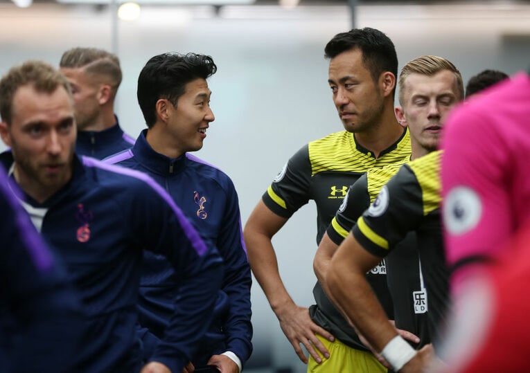 ソン・フンミンとサウサンプトン時代の吉田　©Getty Images