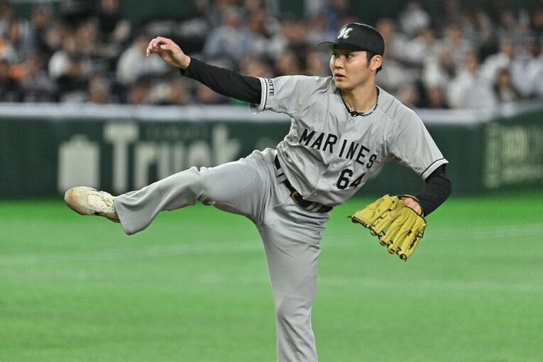 パ新人王有資格者で最もイニングを投げているのはロッテの廣池だ　©Hideki Sugiyama