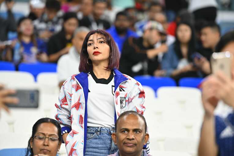 クロアチア戦の日本サポーター　©Takuya Kaneko/JMPA