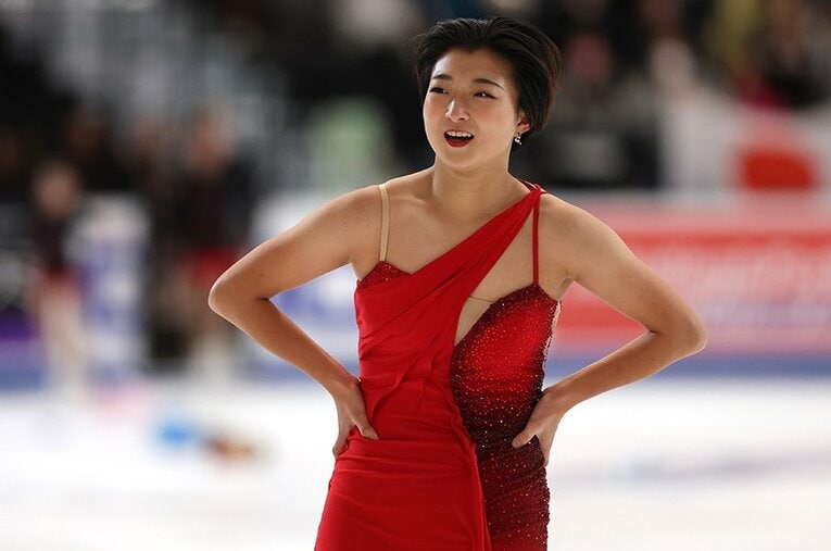 スケートアメリカにて優勝を果たした坂本花織。世界女王の貫禄を見せつけた ／ photograph by Getty Images