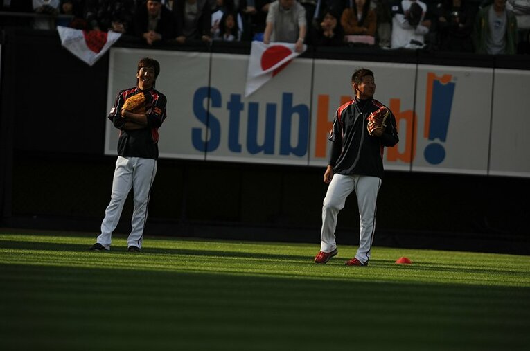 2009年WBCの藤川と松坂©Naoya Sanuki