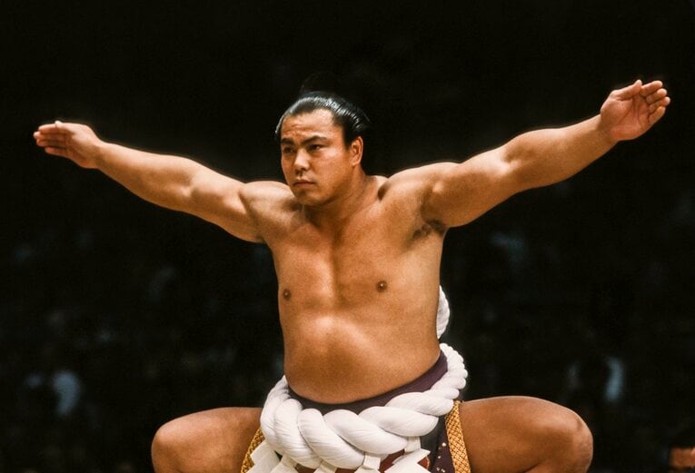 1983年の九州場所（11月場所）での千代の富士　©Getty Images