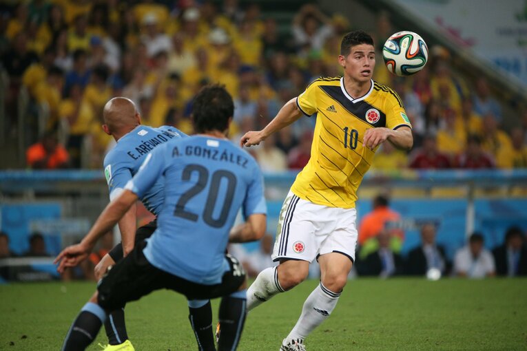 2014年ブラジルW杯のハメス・ロドリゲス　©JMPA