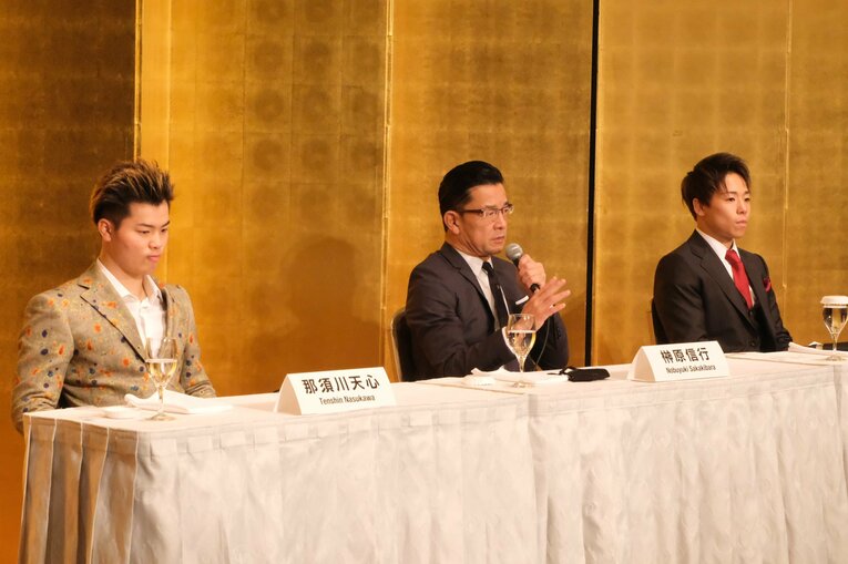 「世紀の一戦」が実現した経緯を説明する榊原信行CEO　©Norihiro Hashimoto