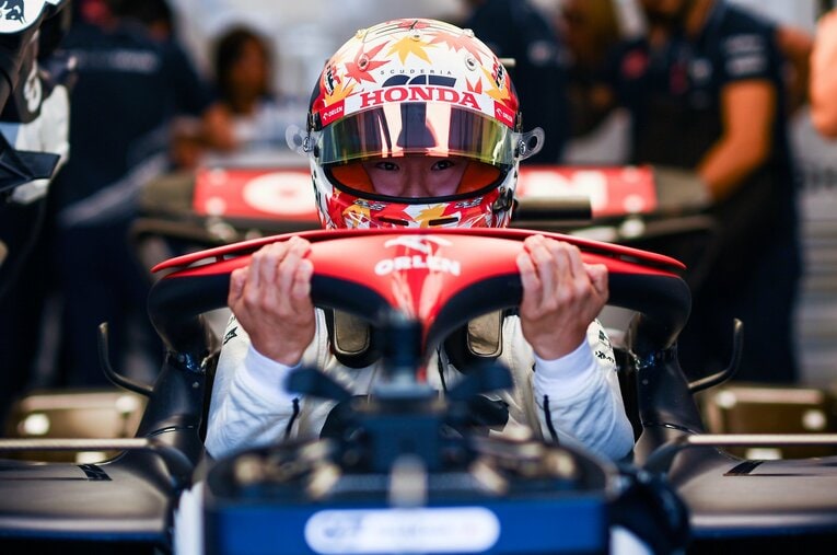 メキシコGPのミスを糧に、ブラジルGPではスプリント6位、決勝9位の好成績を収めた角田 ／ photograph by Getty Images / Red Bull Content Pool