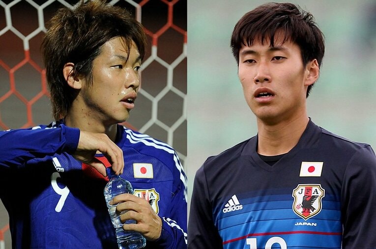 世代別代表時代の大迫勇也と鎌田大地。五輪には選ばれなかったものの、W杯や海外リーグで大きな実績を残した ／ photograph by Tomoki Momozono,JIJI PRESS