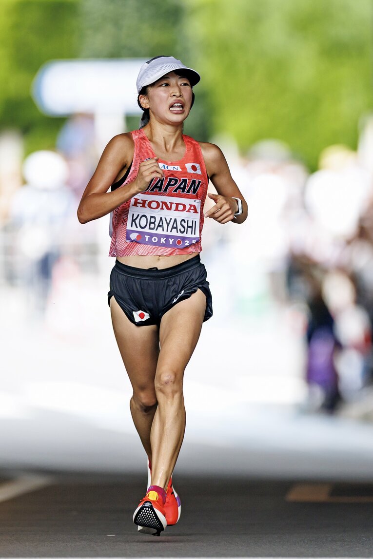 レース最終盤で「もともと苦手意識があった」という上り坂を走る小林　©︎Kiichi Matsumoto