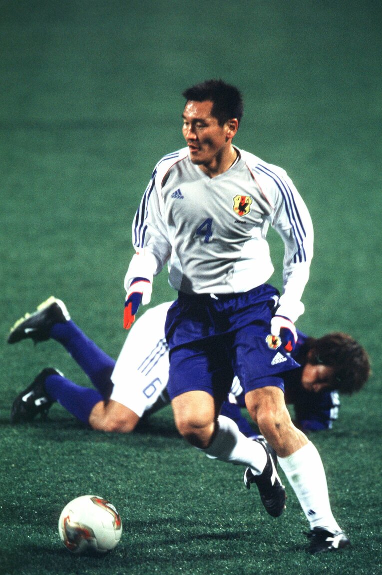 日本代表時代の秋田豊（2002年）©Kazuaki Nishiyama