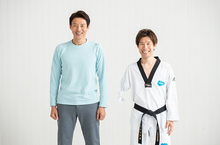 「松岡さんは大きいし脚も長いからすごくテコンドーに向いていると思います！ 」とは日本代表選手の伊藤力。 ／ photograph by Nanae Suzuki