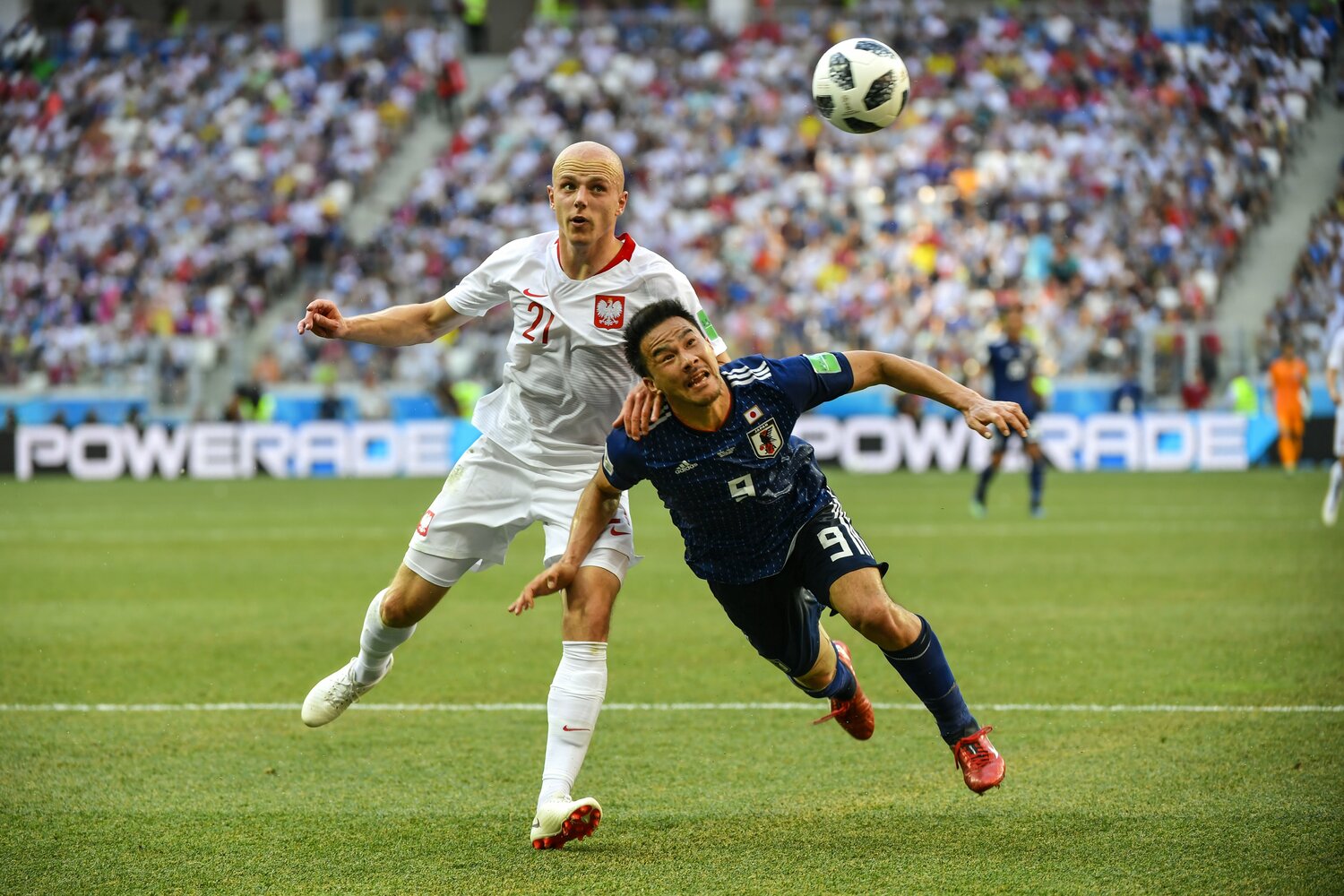 ロシアW杯での岡崎　©Takuya Sugiyama/JMPA