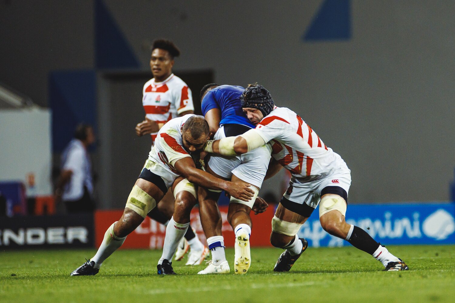 姫野のジャッカル成功の裏にリーチとラピース（ラブスカフニの愛称）の献身があった　©Kiichi Matsumoto