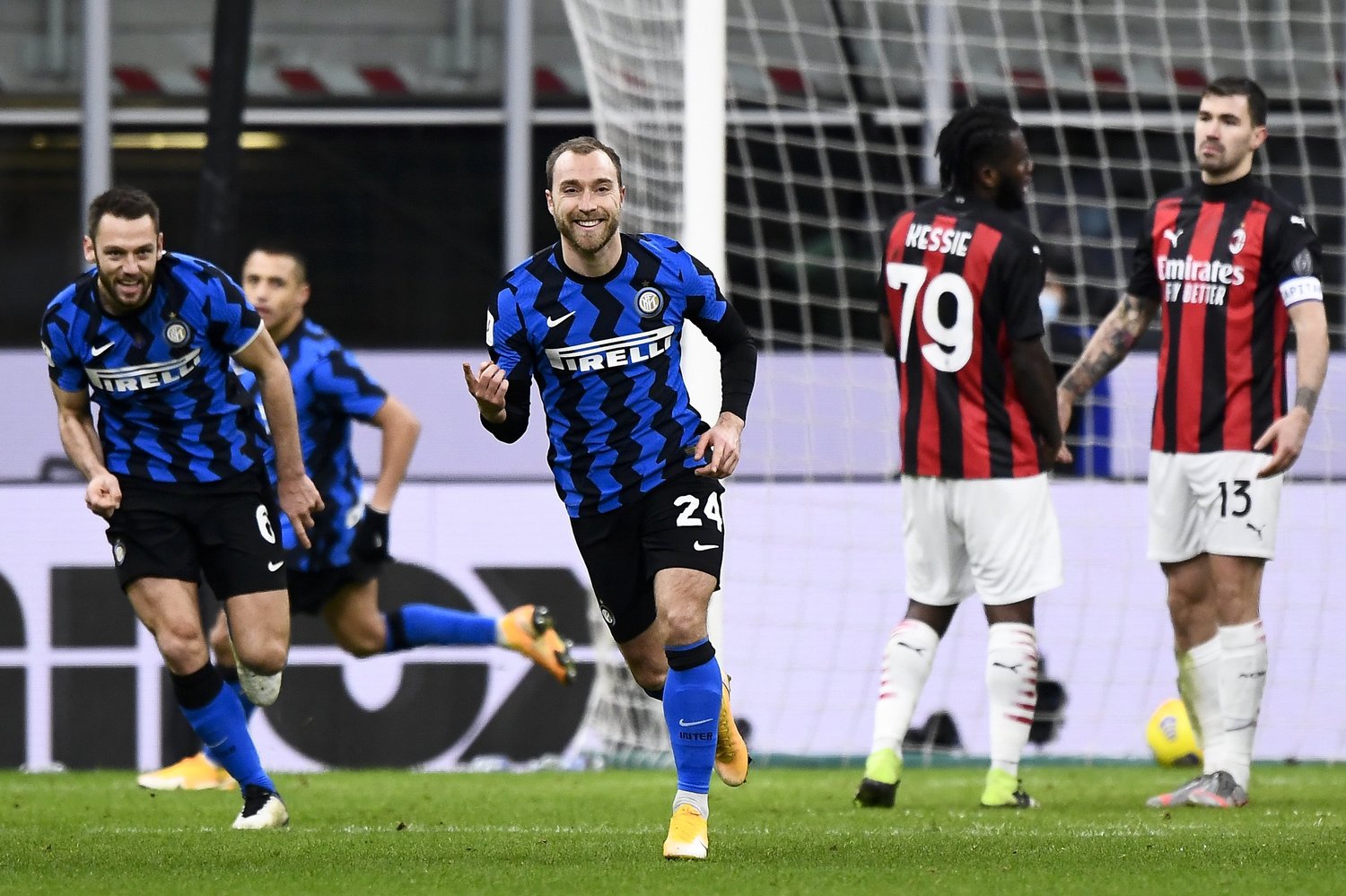 ミラン戦で値千金の一撃を決めたエリクソン©Getty Images