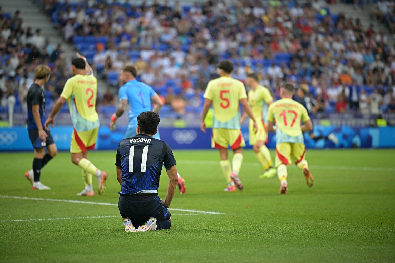 スペイン戦では“あのオフサイド”以外にも、細谷は決定機を相手GKに阻まれた　©Takuya Kaneko/JMPA