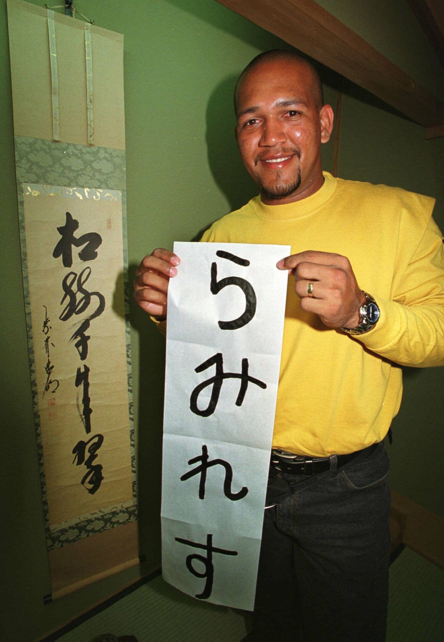 来日1年目、ヤクルト沖縄キャンプのラミレス ©Sankei Shimbun