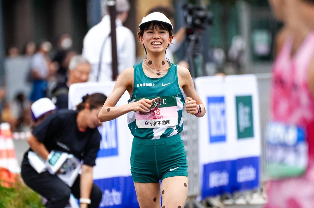 初マラソンとなった北海道マラソンで2位に入った不破 ©Satoshi Wada