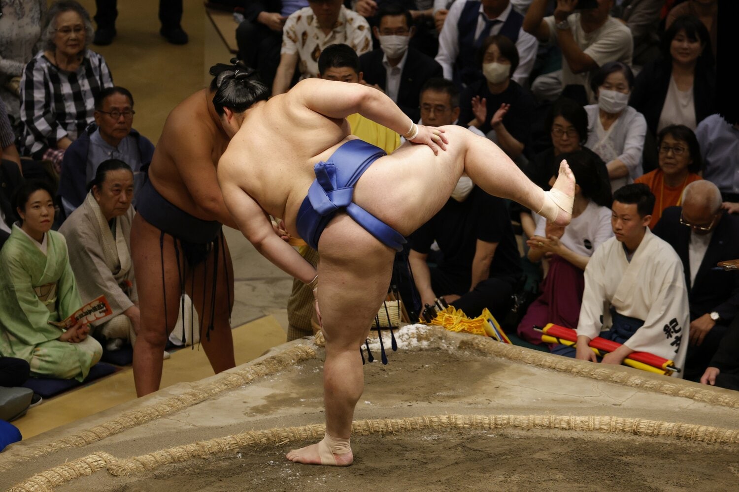 幕内最重量の191キロとなった大の里の肉体　©Kiichi Matsumoto/JMPA