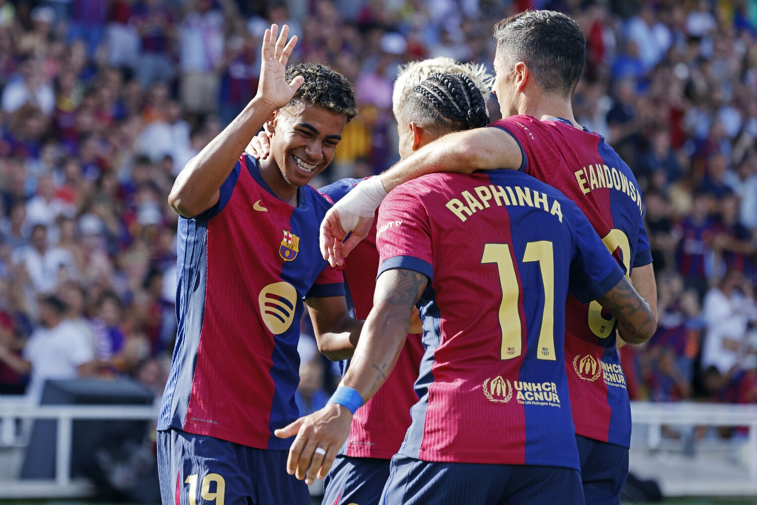 7-0圧勝の中でも抜群の存在感を示し、2アシストをマークしたヤマル