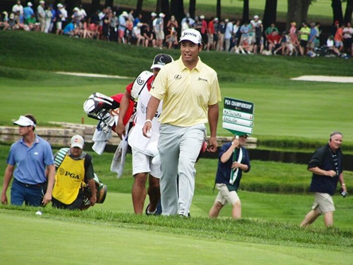 松山英樹の、記念すべき全米プロ。4位より、やっと戻った笑顔を喜ぶ。＜Number Web＞ photograph by Sonoko Funakoshi