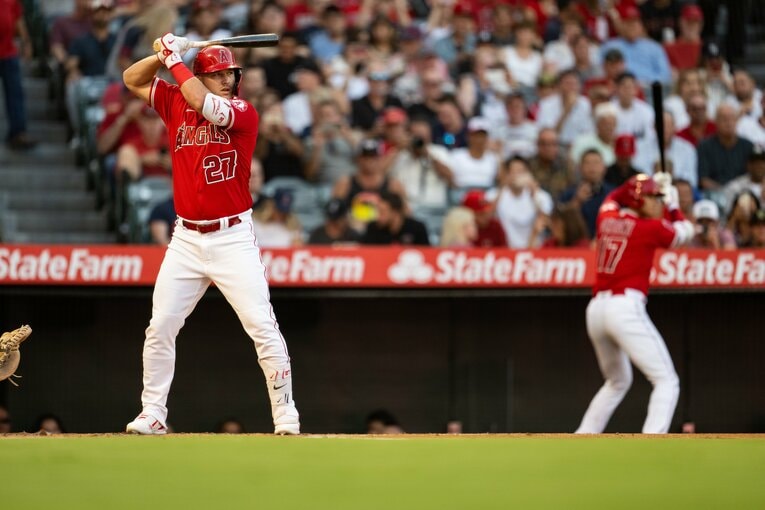 エンゼルス時代の大谷とトラウト　©Nanae Suzuki