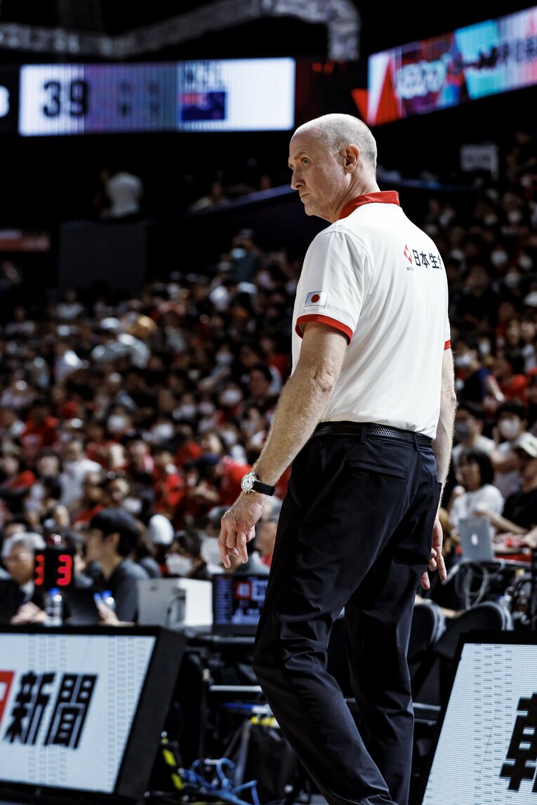 東京五輪後のチームを率いるトム・ホーバスHC　©Kiichi Matsumoto