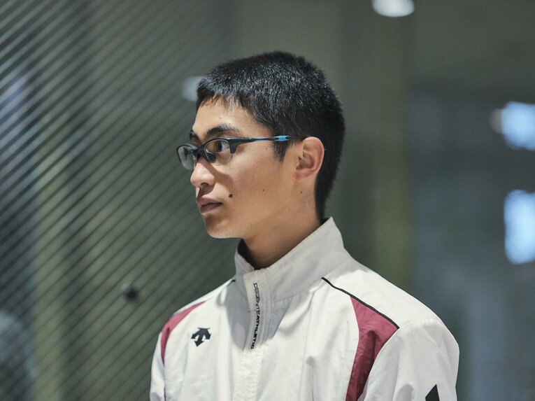 3年生のエース格・坂元南紬太。長い距離に強く、近畿高校駅伝では1区区間賞。卒業後は専大で箱根路を目指す　©Yuki Suenaga