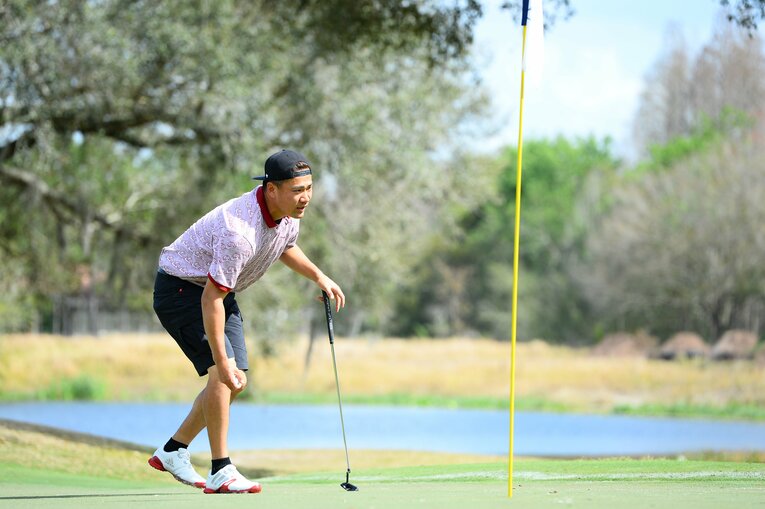 ゴルフ中の田中将大　©Naoya Sanuki