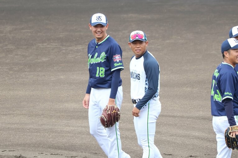 沖縄キャンプでの田口。例年とは違う取り組みを見せていたが、故障で途中離脱となった　©Fumi Sawai