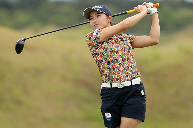 昨年の日本女子プロゴルフ選手権2日目にビッグスコアを叩き出した澁澤莉絵留（20歳） ／ photograph by JIJI PRESS