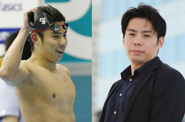 高3時に世界記録をマークした翌年には日本選手権も初制覇した山口。一方で、その後は長いスランプに陥ることになる ／ photograph by (L)JIJI PRESS、(R)Yuki Suenaga