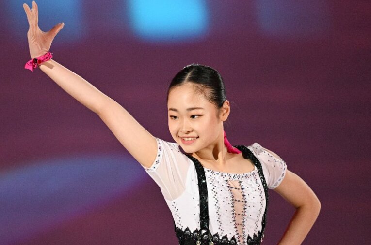 「ドリーム・オン・アイス」での島田麻央。今季のショートプログラムはレディ・ガガの曲で臨む ／ photograph by AFLO