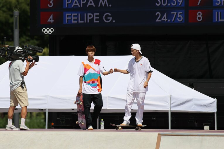 東京五輪で金メダルを獲得した堀米雄斗　©JMPA