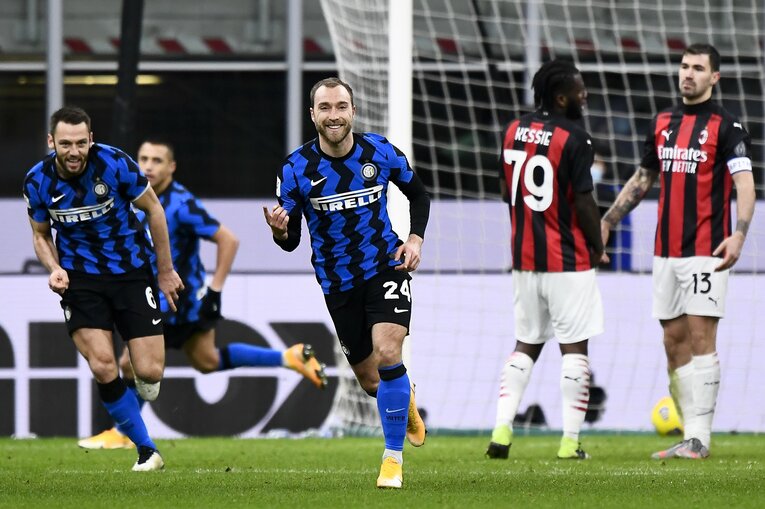 ミラン戦で値千金の一撃を決めたエリクソン©Getty Images