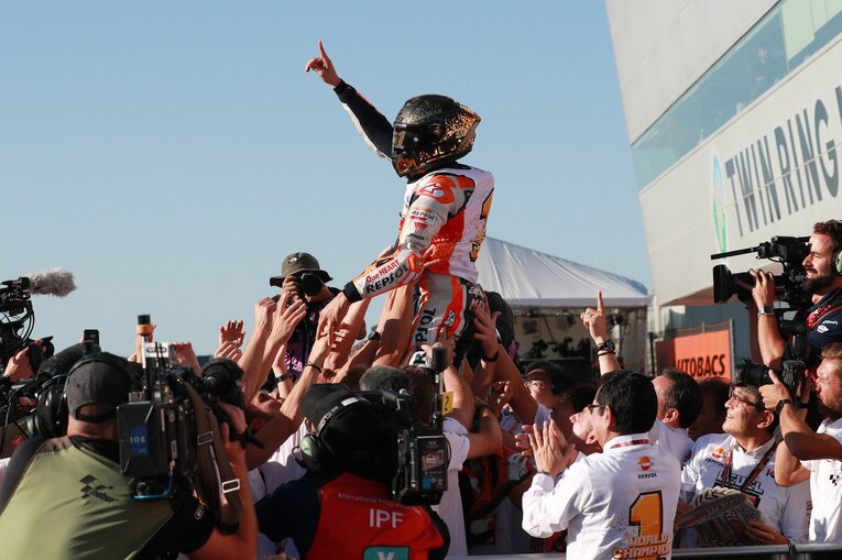 グランプリで7度目のタイトルを獲得した2018年のマルケス　©Satoshi Endo