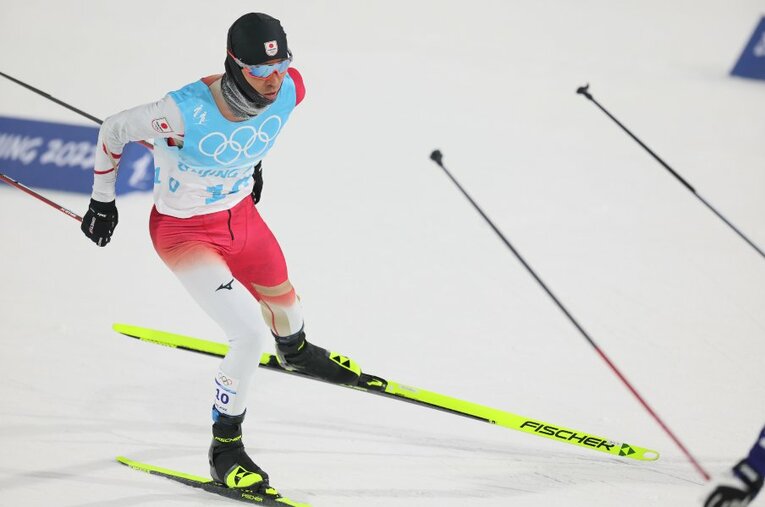 北京五輪スキーノルディック複合で3大会連続のメダルを狙う渡部暁斗。ノーマルヒルでは7位に終わったが、15日のラージルヒルで悲願の金メダルを目指す ／ photograph by JMPA