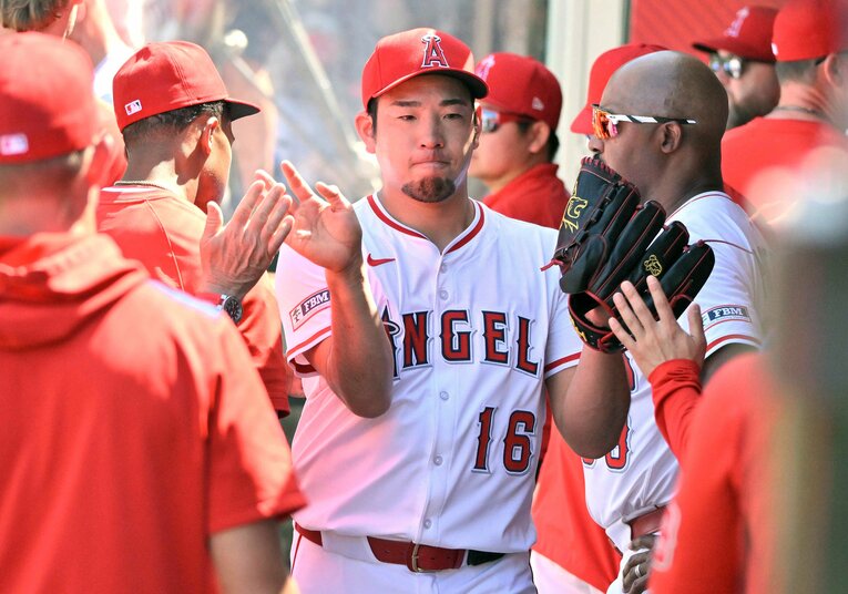 試合は作っているものの、まだ菊池にエンゼルスでの初勝利がめぐってきていない　©JIJI PRESS