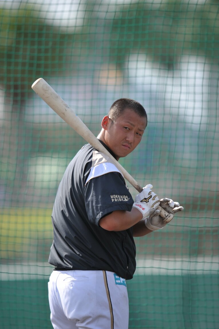日本ハム時代の中田翔／2013年　©︎Hideki Sugiyama