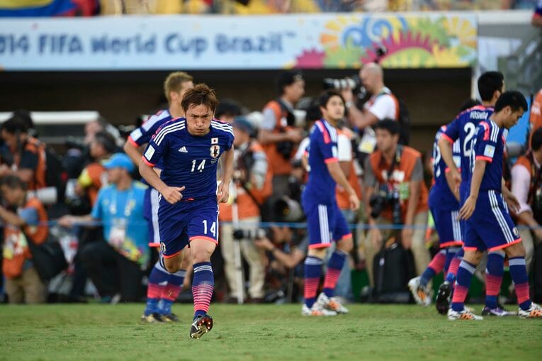 本田圭佑、青山敏弘（2014年ブラジルW杯）　©︎JMPA