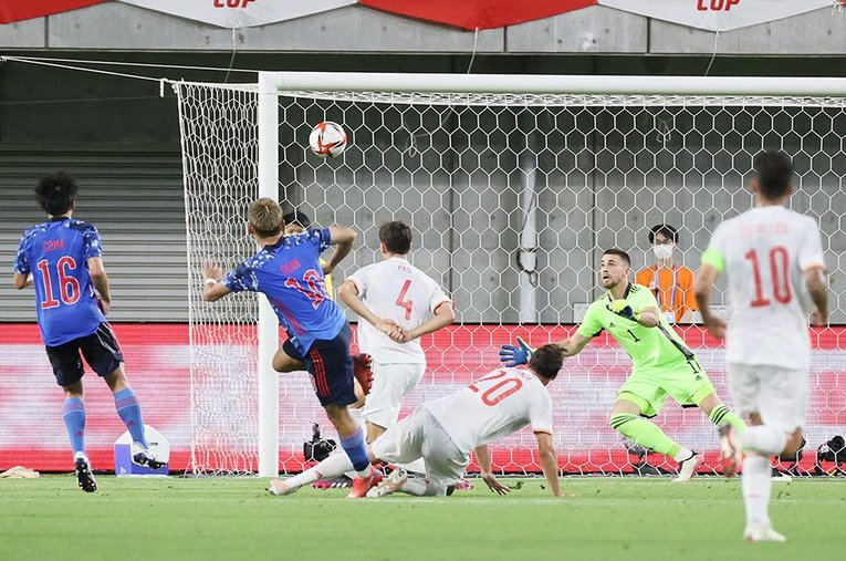 堂安の先制ゴール©JIJI PRESS