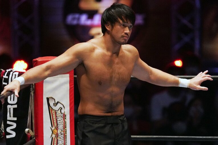 新日本プロレス10・21日本武道館大会にて、サプライズ復帰を果たした柴田勝頼 ／ photograph by Essei Hara