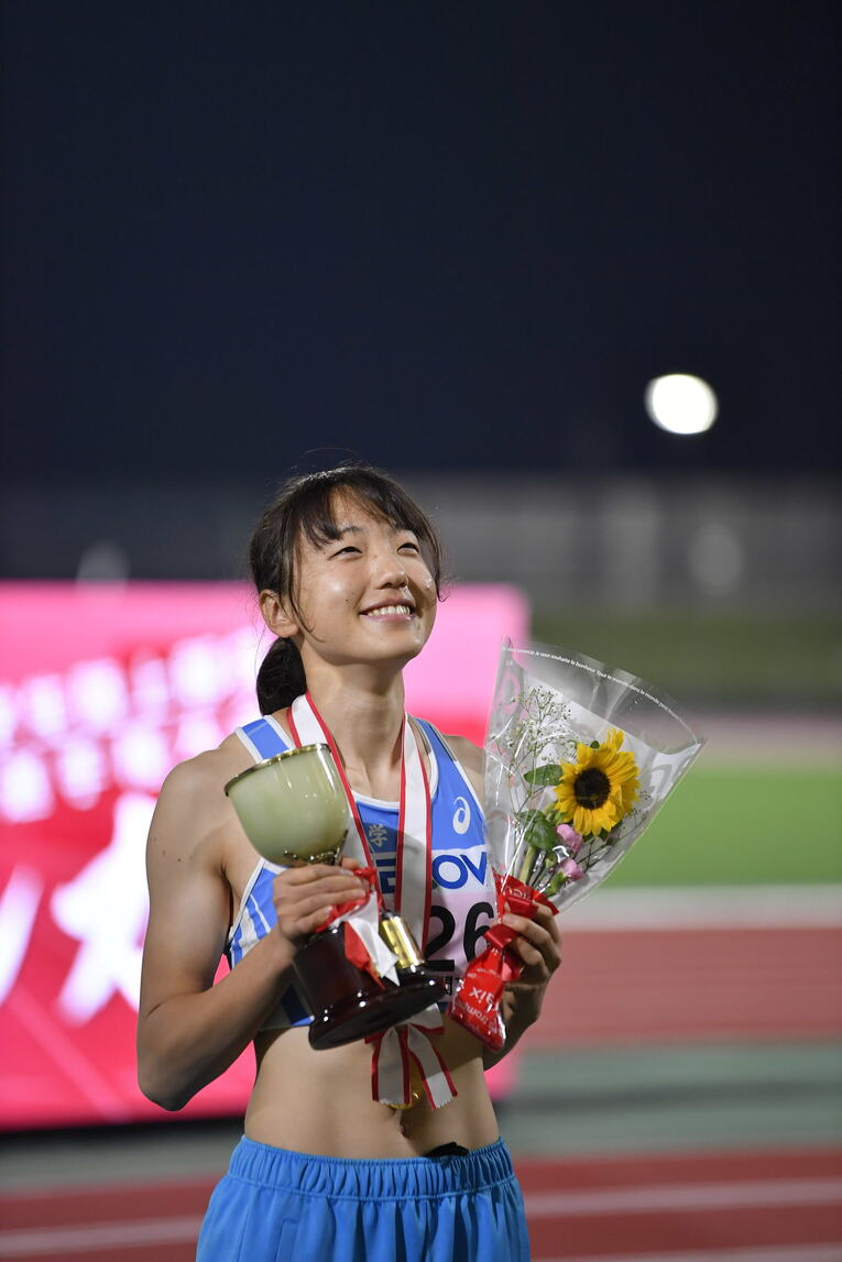 関東インカレ優勝に笑顔©kyodoNews