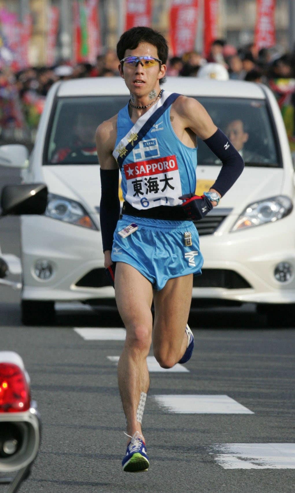 梁瀬さんが1区を走った2007年は東海大の佐藤悠基が後続に4分差をつける大逃げ。そこにはさまざまな思惑もあった ©︎JIJI PRESS