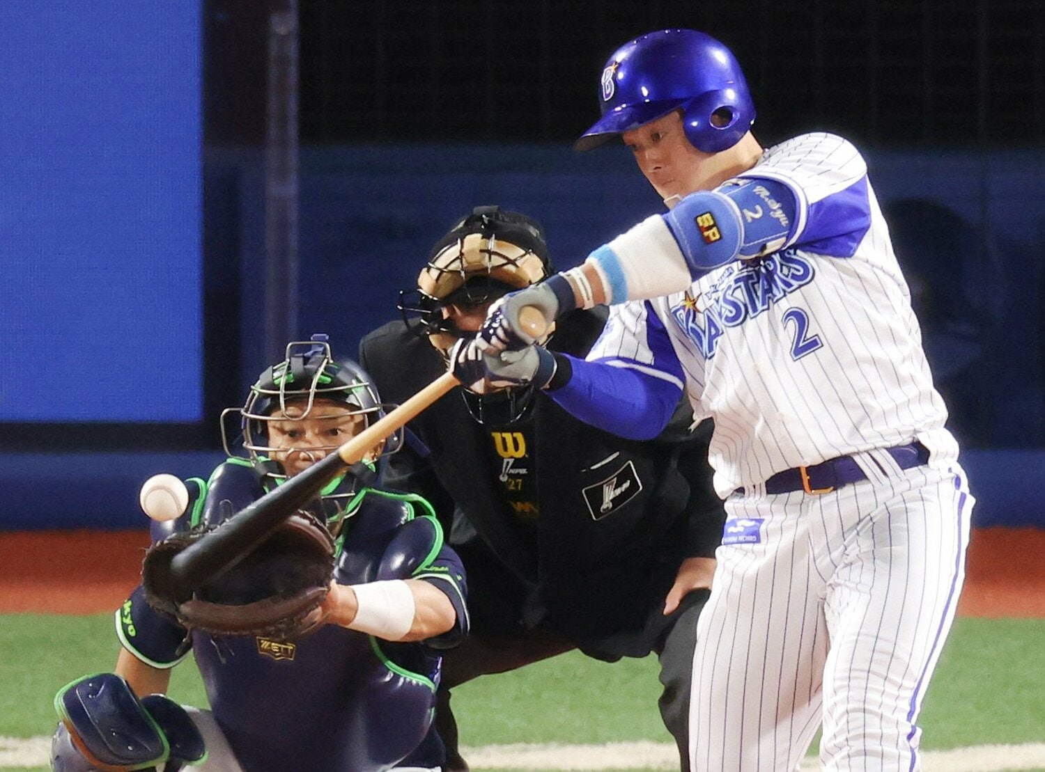 栗林の対抗として槙原氏が推すのはDeNAの牧だ　©JIJI PRESS