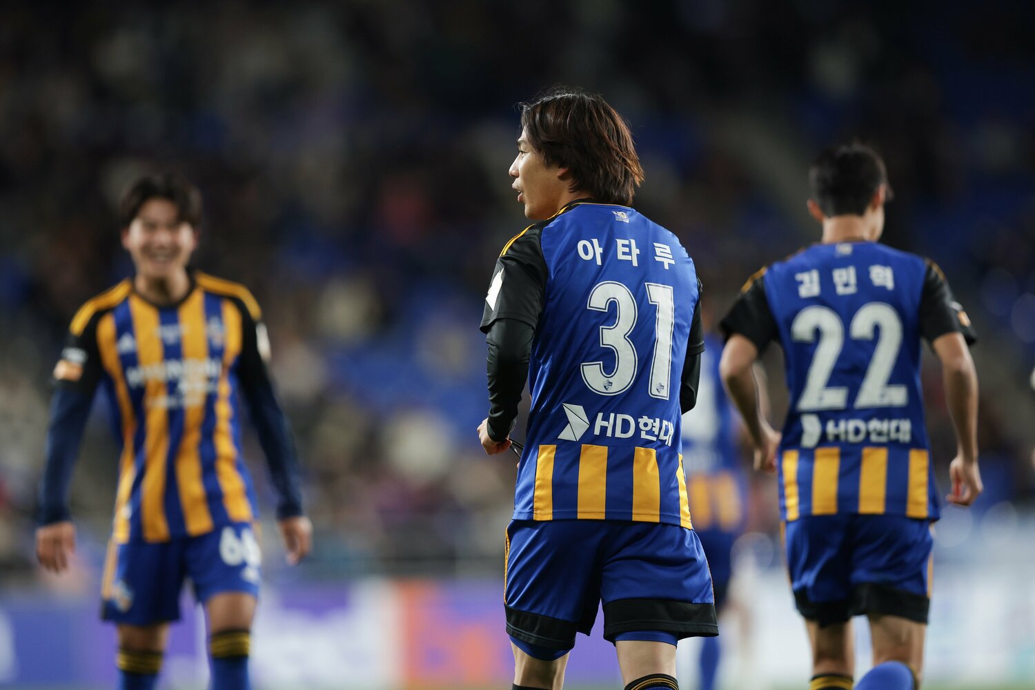 蔚山での江坂の背番号は31。Jリーグ時代同様、攻撃的MFとしてプレーする　©FA photos