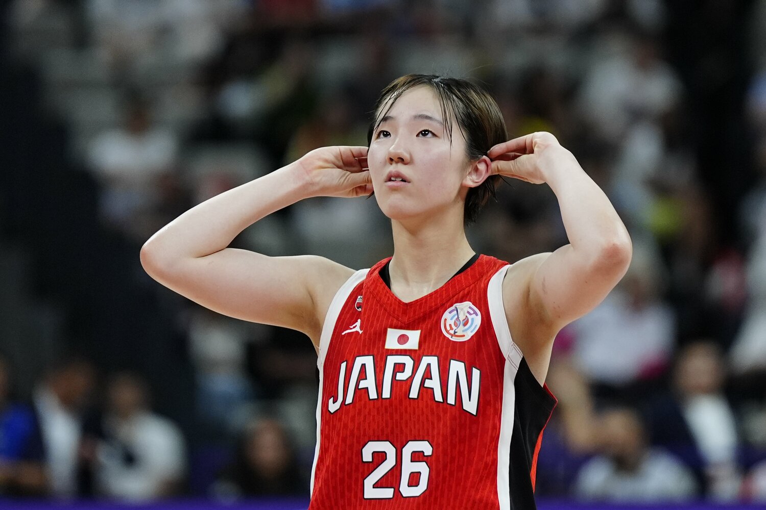 ポイントガードとして起用された田中こころ（19歳）©︎Fred Lee/Getty Images