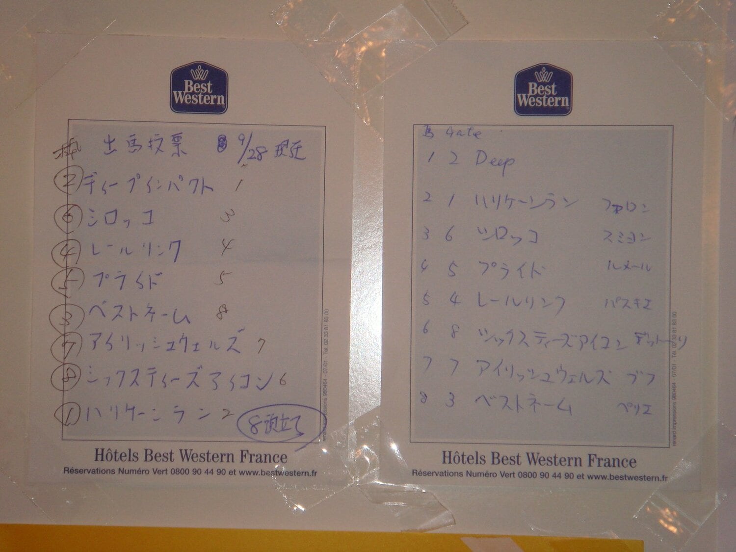 2006年凱旋門賞の出走馬と枠順。出走頭数は8頭にまで絞られた ©Akihiro Shimada