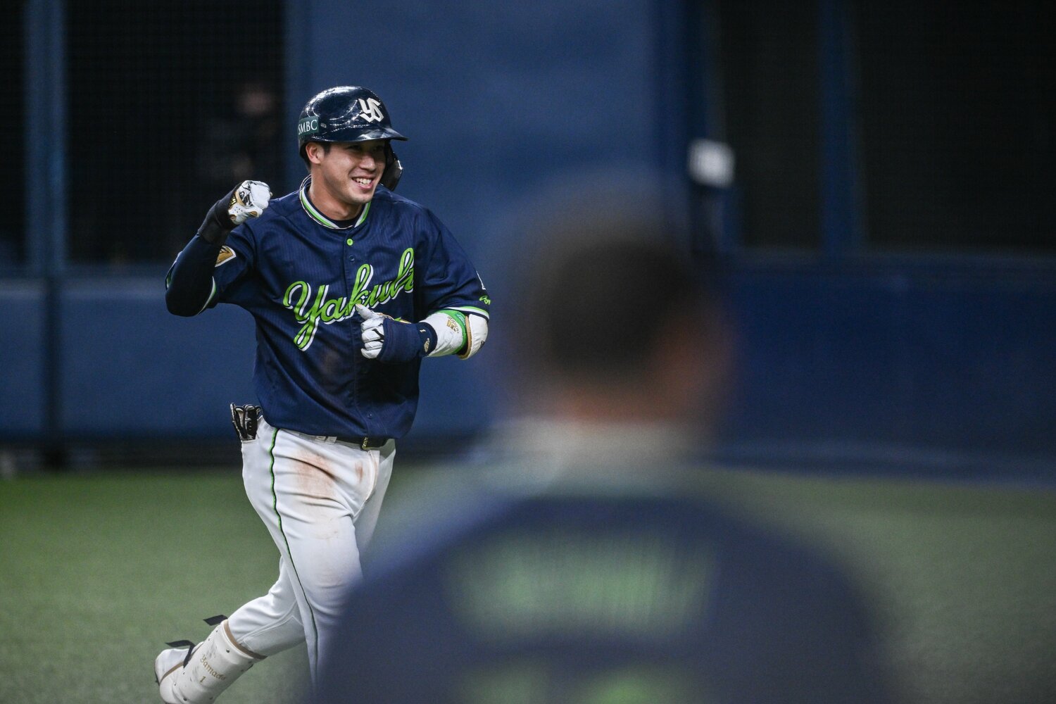 シリーズ第3戦で1番に起用され、3ランホームランを含む2安打を放ったヤクルト山田　©︎Nanae Suzuki